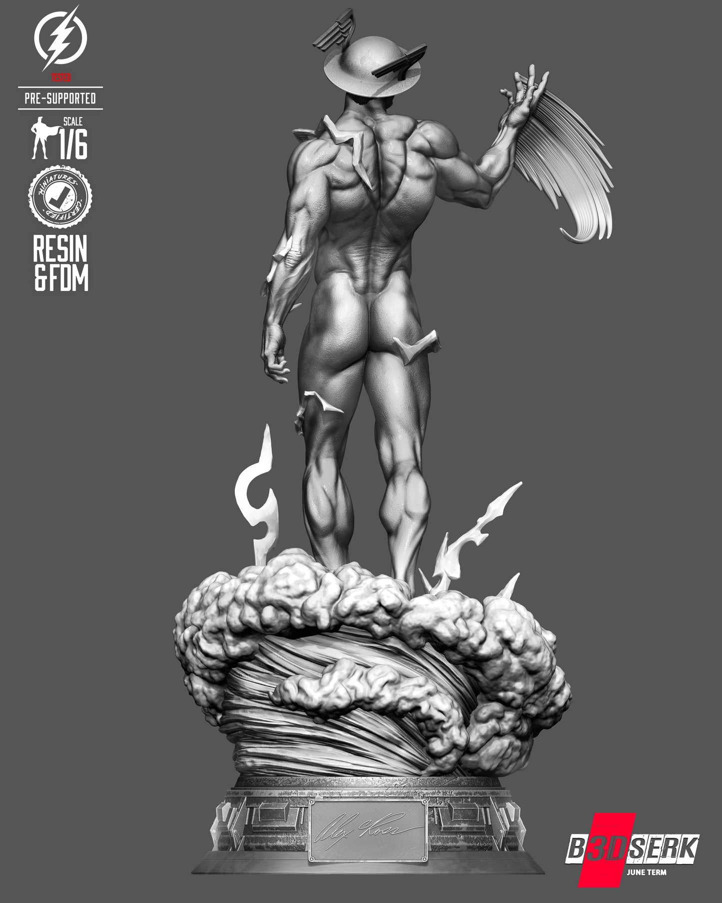 Flash Kingdom Come Sculpture (75mm to 500mm) - Unassembled/Unpainted/3D Print