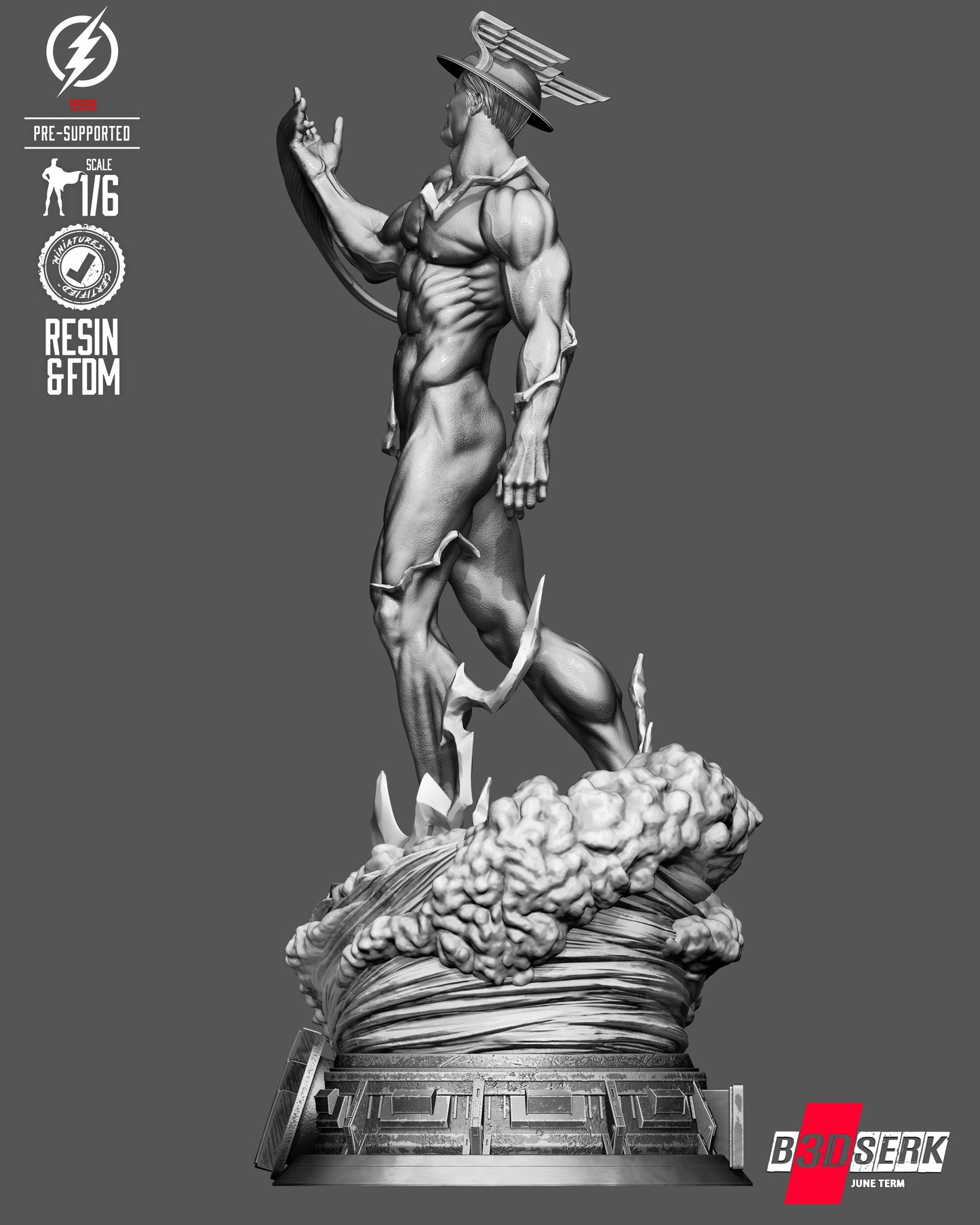 Flash Kingdom Come Sculpture (75mm to 500mm) - Unassembled/Unpainted/3D Print
