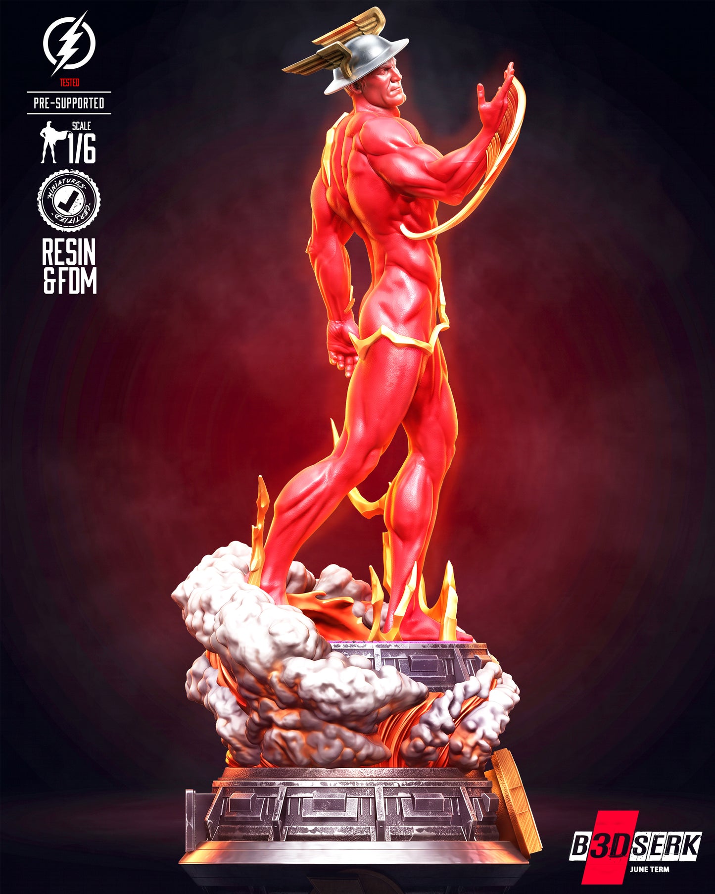 Flash Kingdom Come Sculpture (75mm to 500mm) - Unassembled/Unpainted/3D Print
