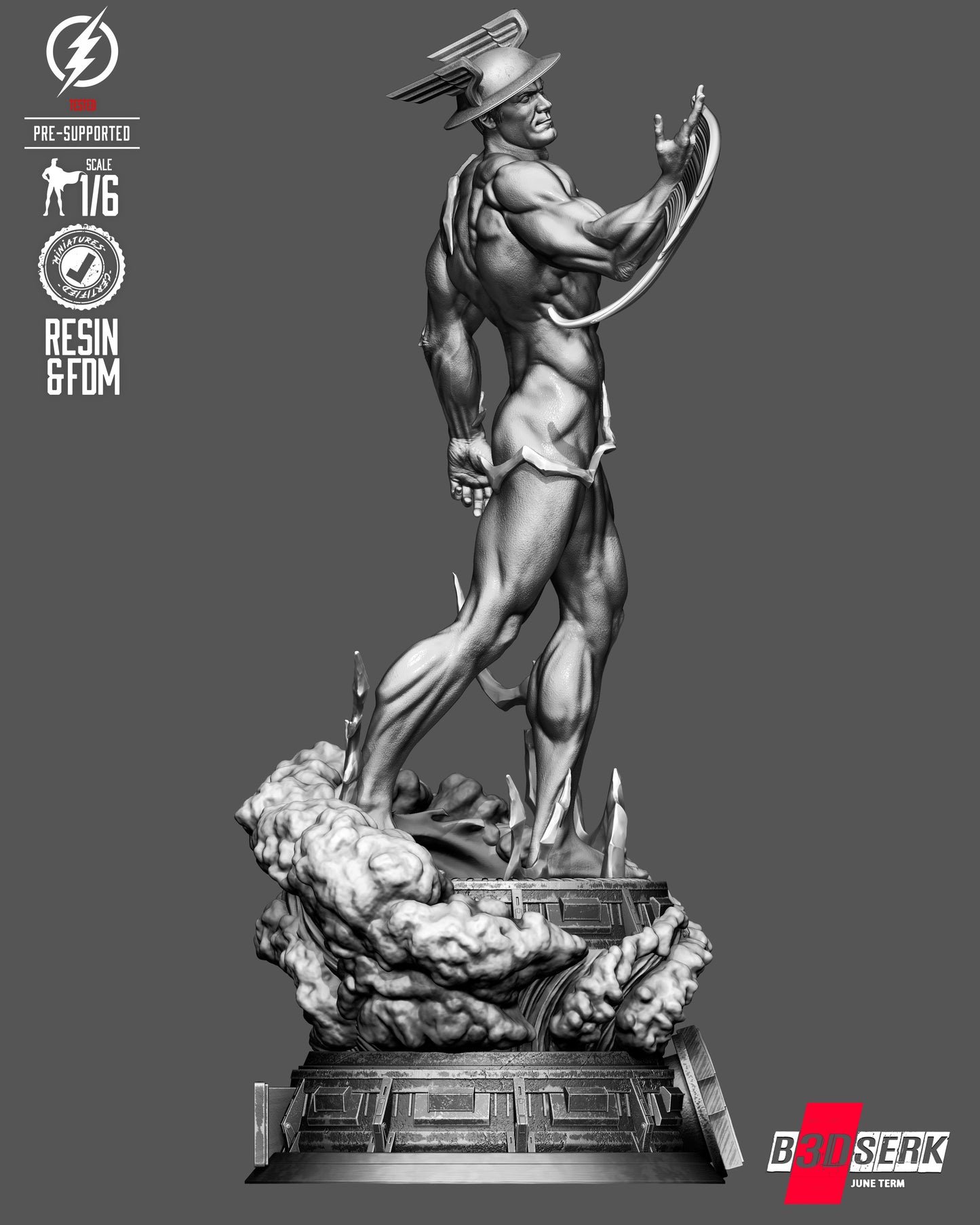 Flash Kingdom Come Sculpture (75mm to 500mm) - Unassembled/Unpainted/3D Print
