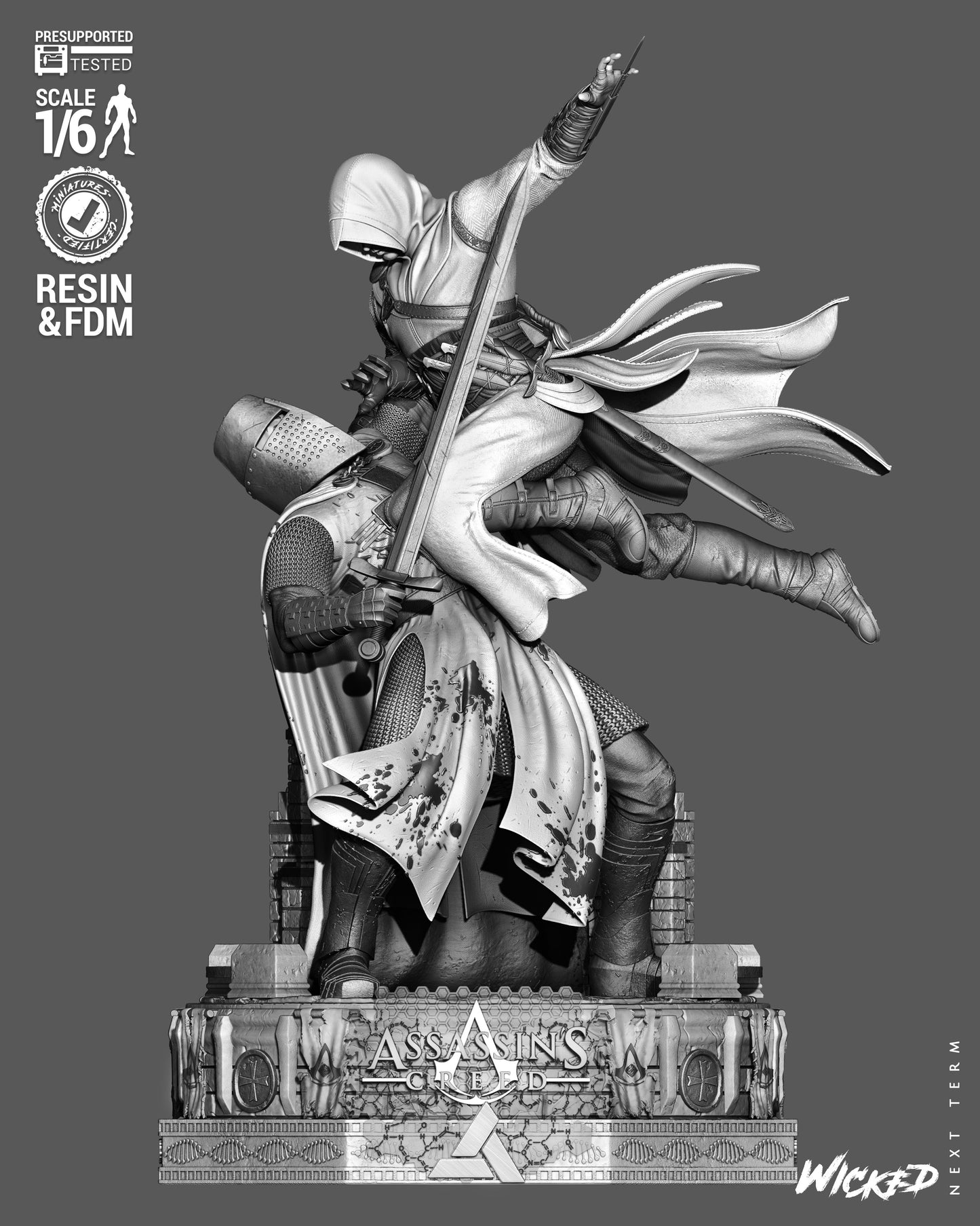 Assassin’s Creed Diorama (75mm to 500mm) - Unassembled/Unpainted/3D Print