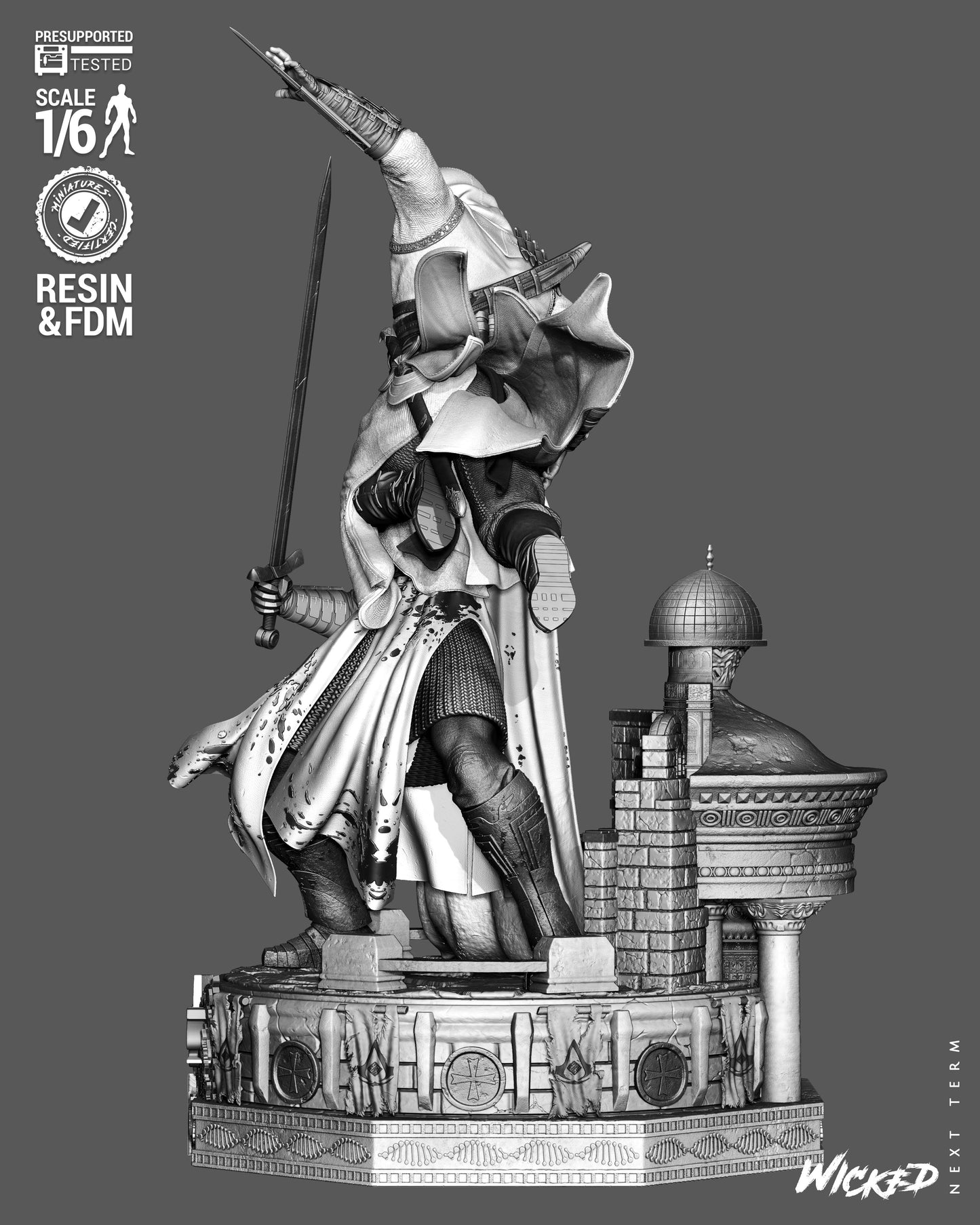 Assassin’s Creed Diorama (75mm to 500mm) - Unassembled/Unpainted/3D Print