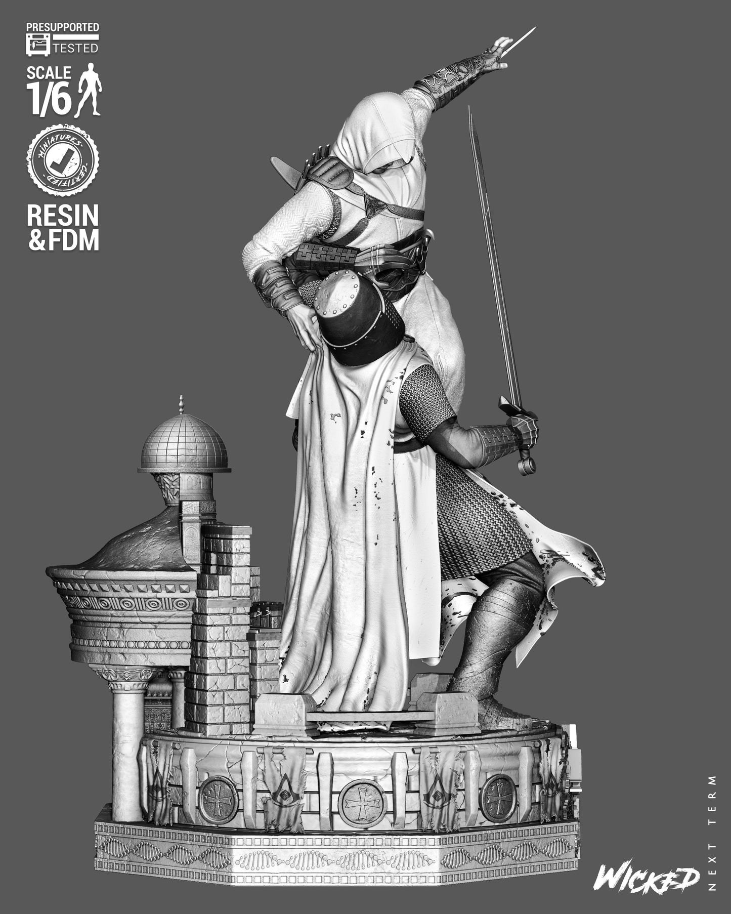 Assassin’s Creed Diorama (75mm to 500mm) - Unassembled/Unpainted/3D Print
