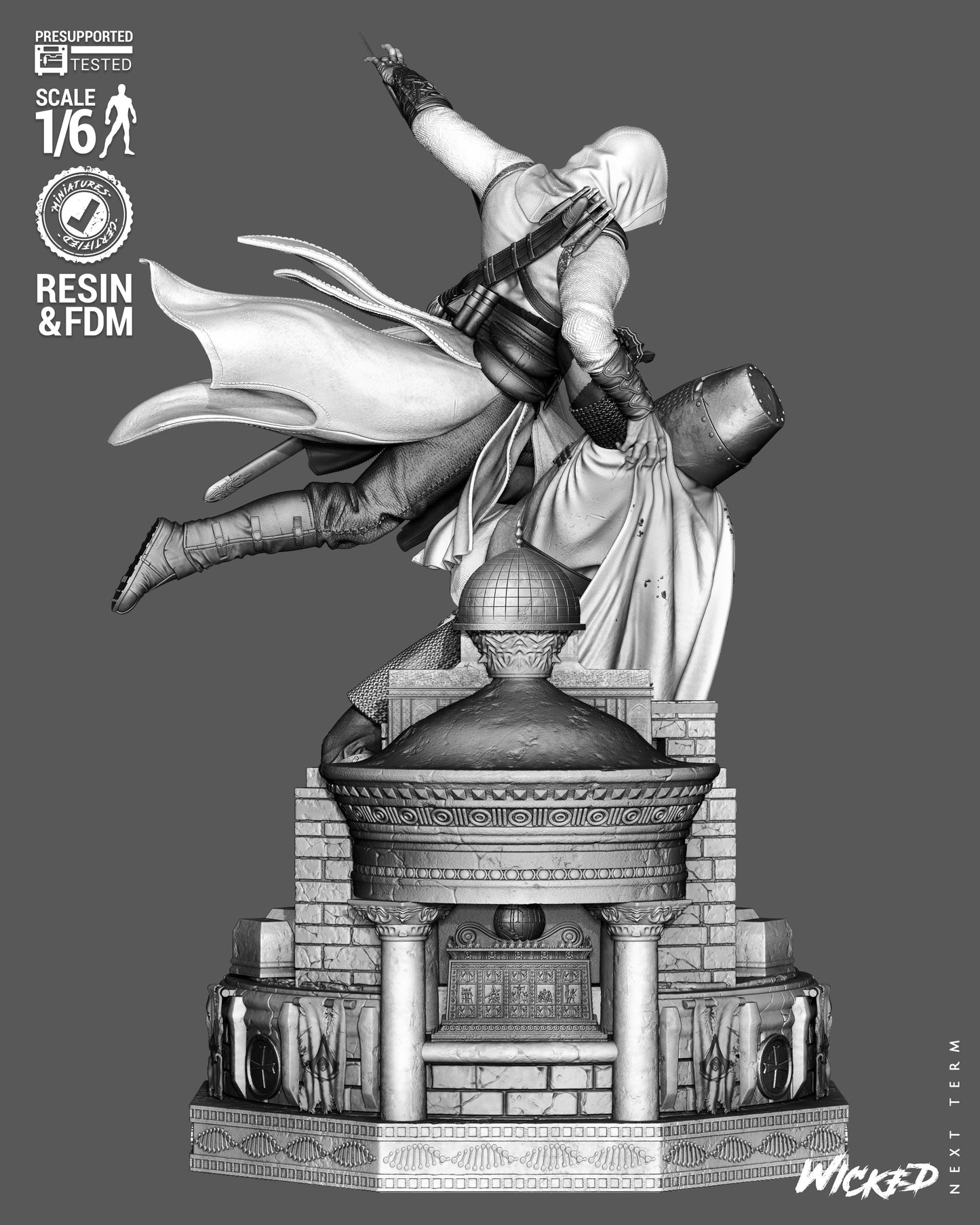 Assassin’s Creed Diorama (75mm to 500mm) - Unassembled/Unpainted/3D Print