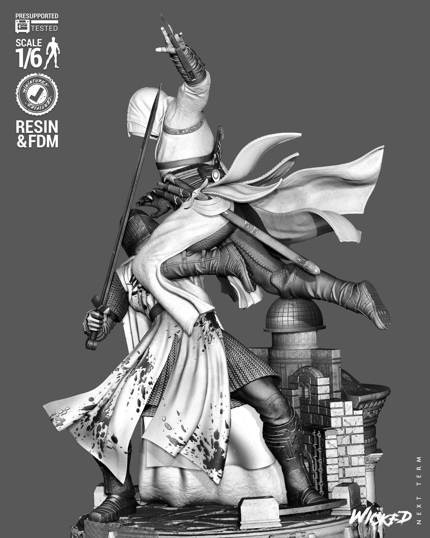 Assassin’s Creed Diorama (75mm to 500mm) - Unassembled/Unpainted/3D Print