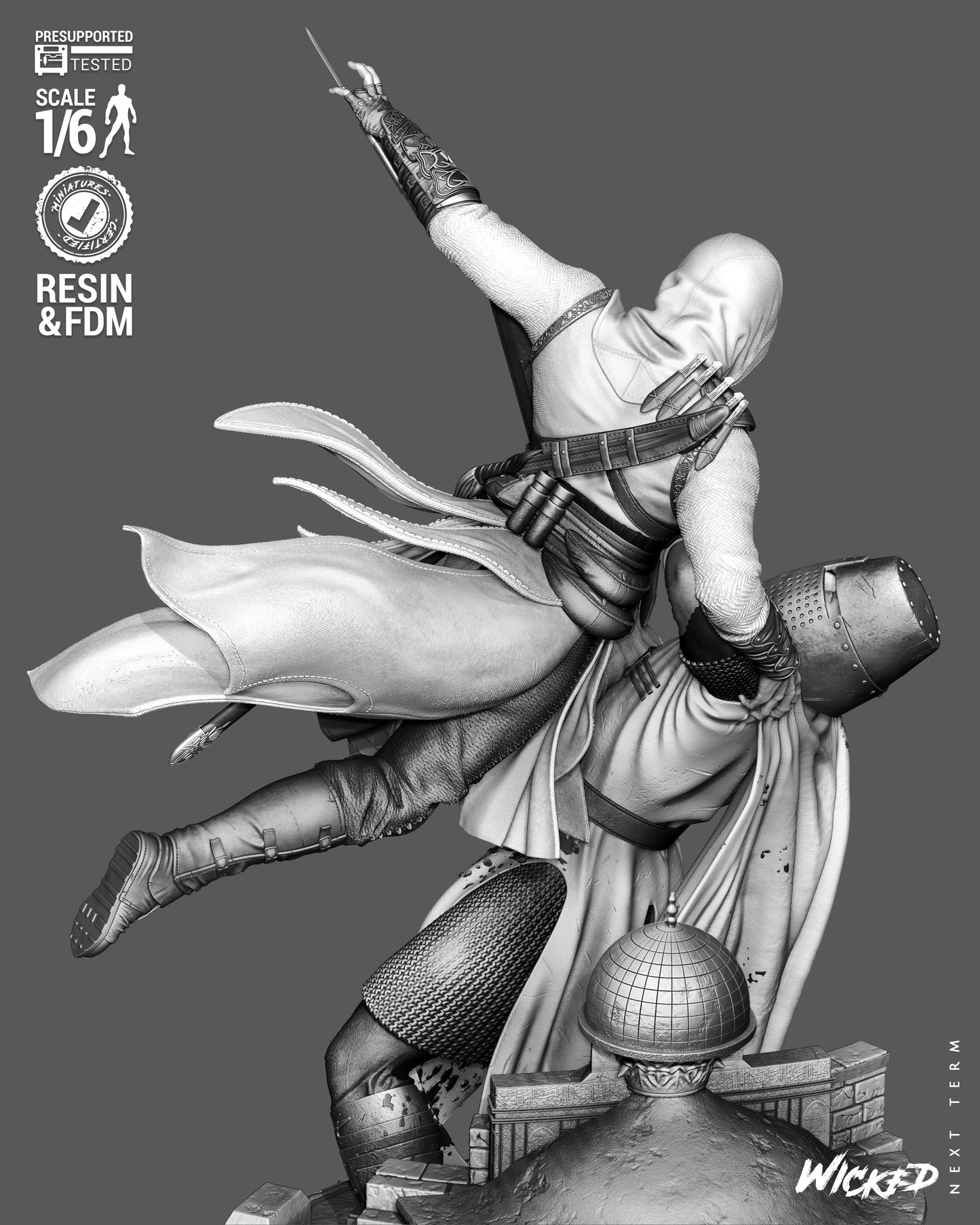 Assassin’s Creed Diorama (75mm to 500mm) - Unassembled/Unpainted/3D Print