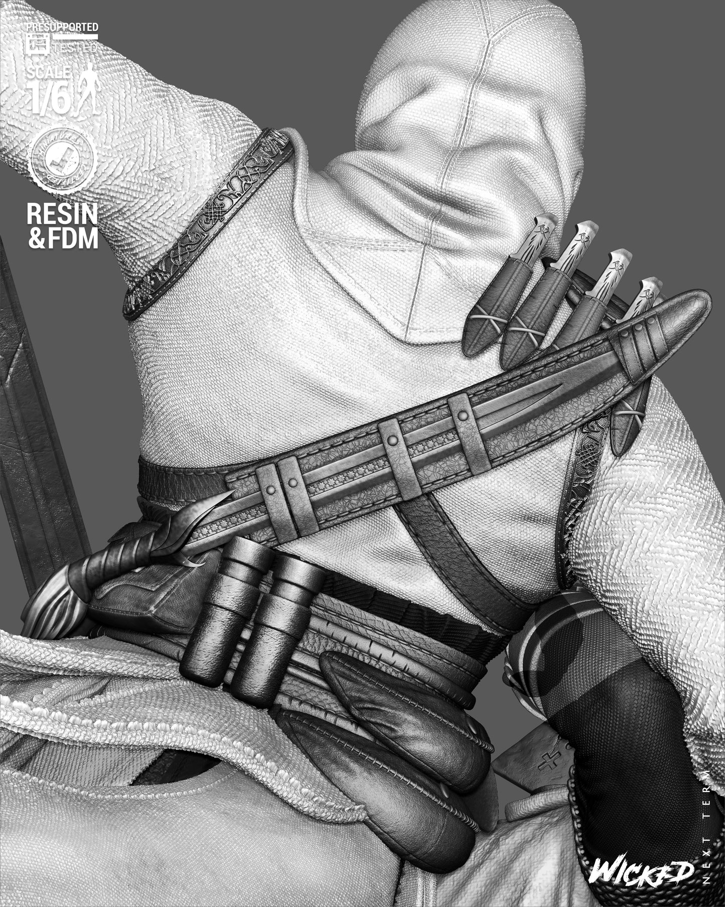 Assassin’s Creed Diorama (75mm to 500mm) - Unassembled/Unpainted/3D Print