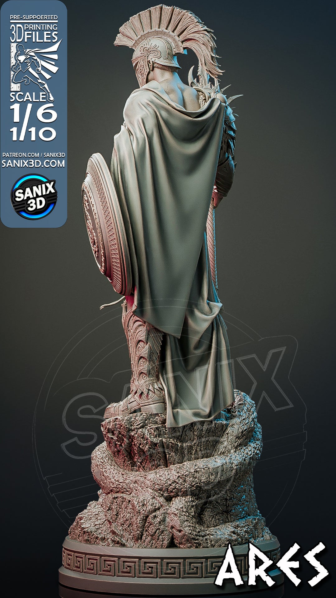 ARES ( God of War ) Sculpture(75mm to 500mm) - Unassembled/Unpainted/3D Print