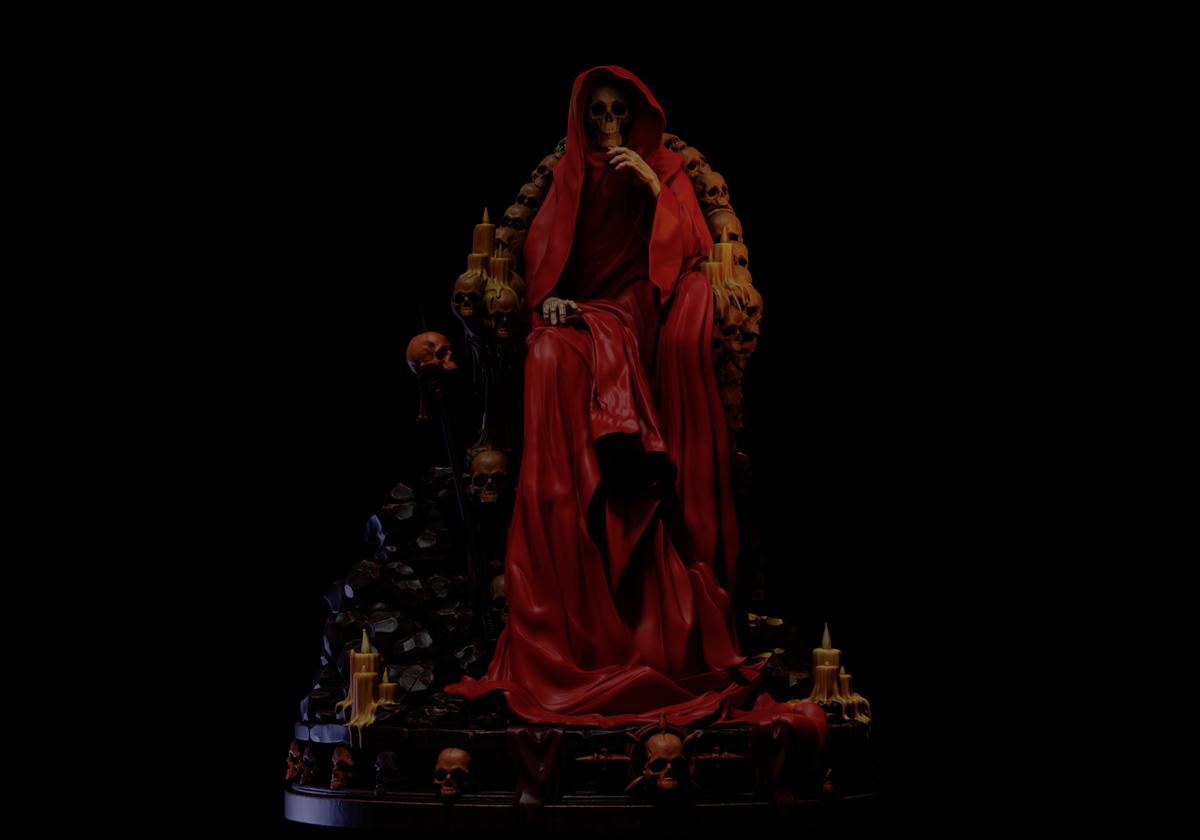 The Crimson King Sculpture (75mm to 500mm) - Unassembled/Unpainted/3D Print