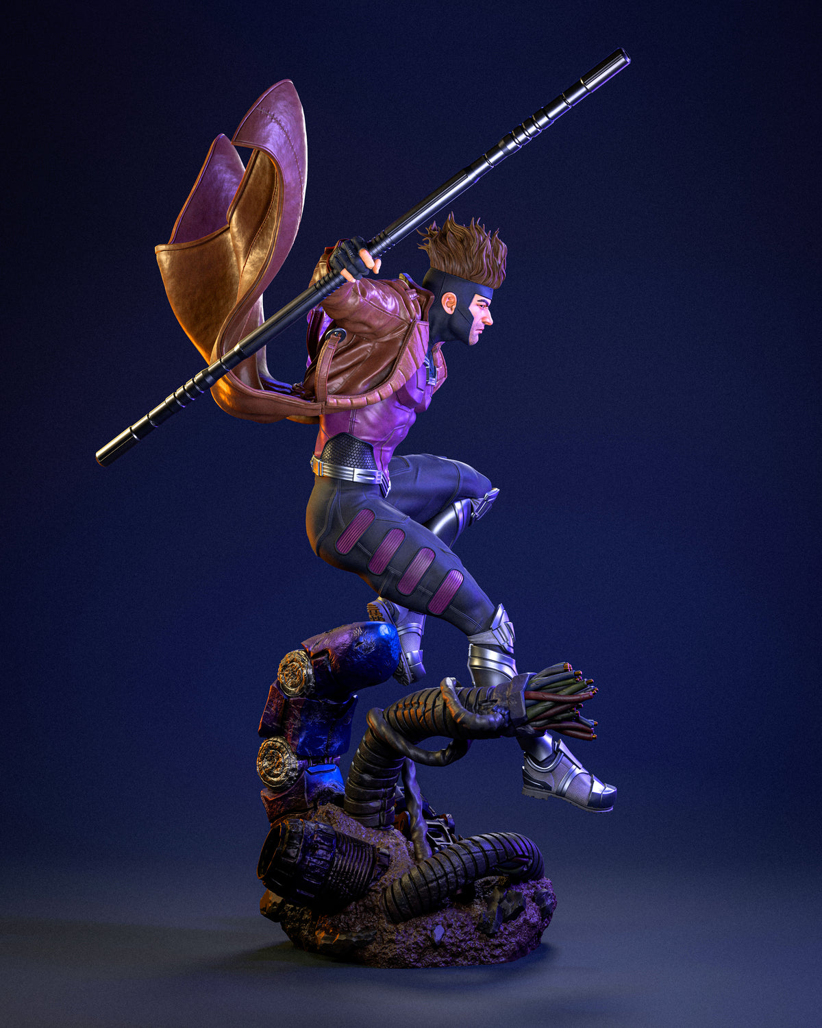 Gambit Sculpture (75mm to 500mm) - Unassembled/Unpainted/3D Print