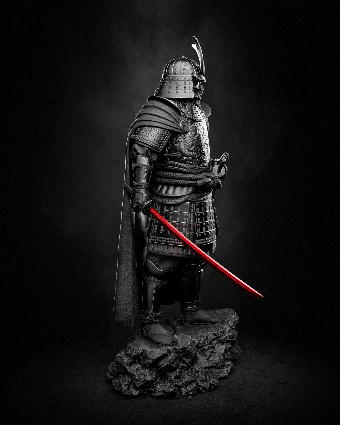 Darth Vader Samurai Sculpture (75mm to 500mm) - Unassembled/Unpainted/3D Print