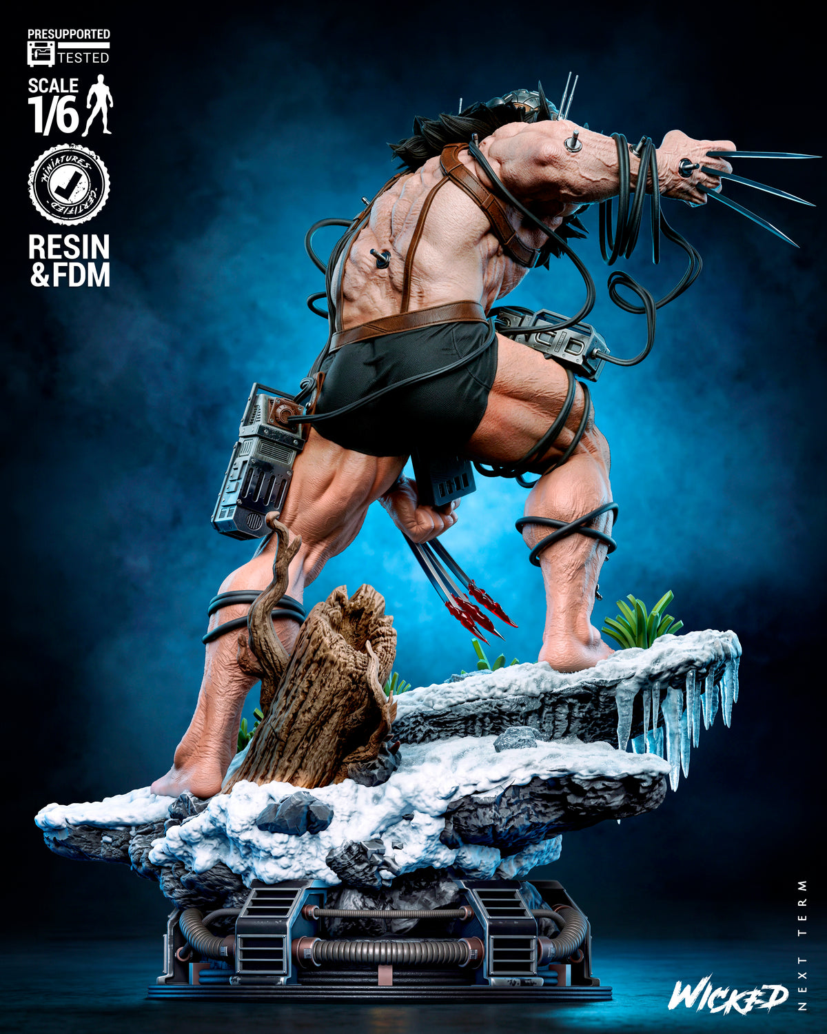 Weapon X Sculpture (75mm to 500mm) - Unassembled/Unpainted/3D Print