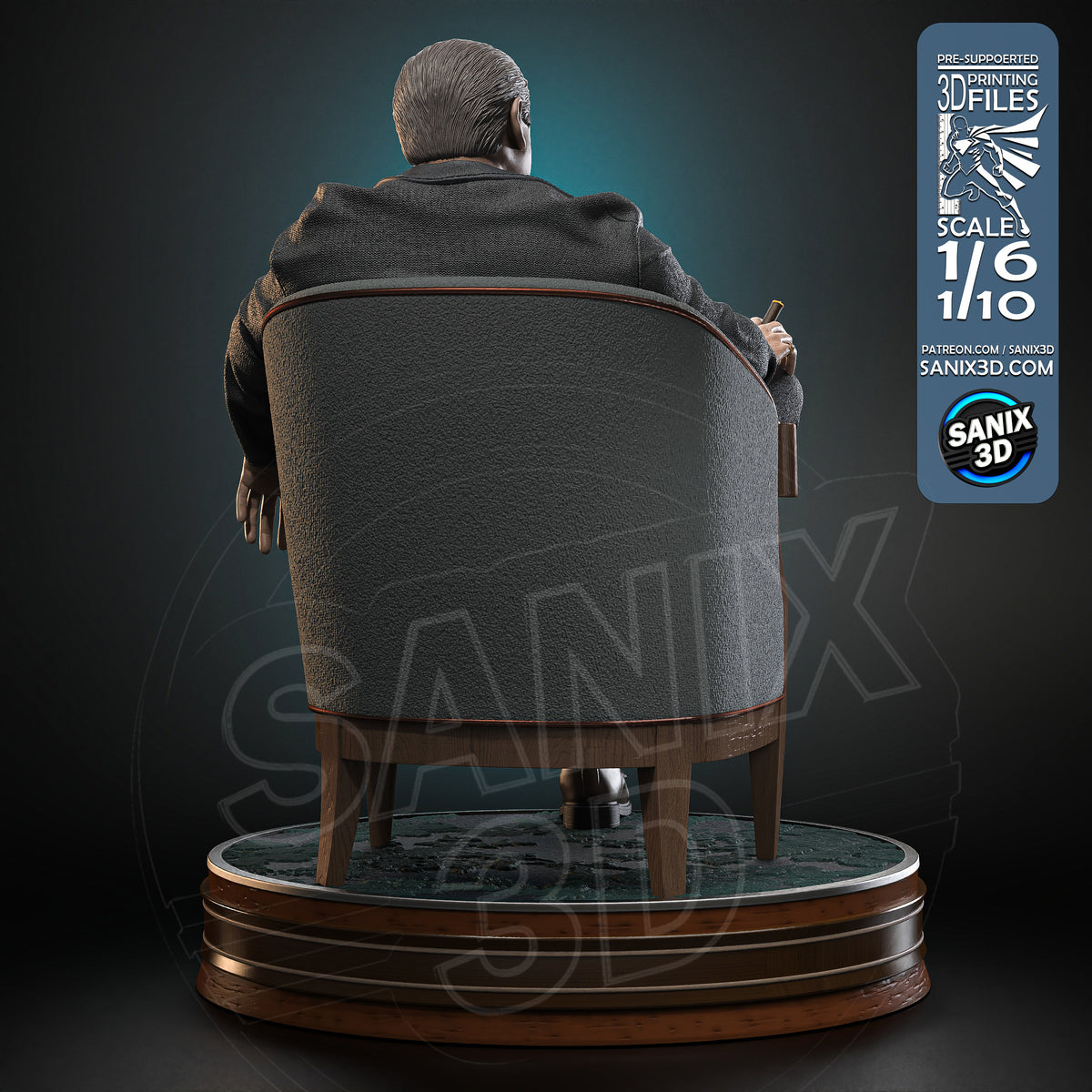 Tony Soprano Sculpture (75mm to 500mm) - Unassembled/Unpainted/3D Print