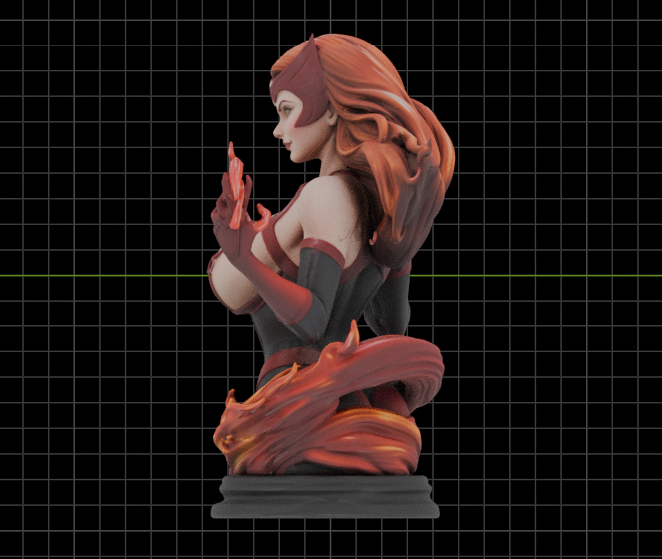 Scarlet Witch Bust(75mm to 500mm) - Unassembled/Unpainted/3D Print