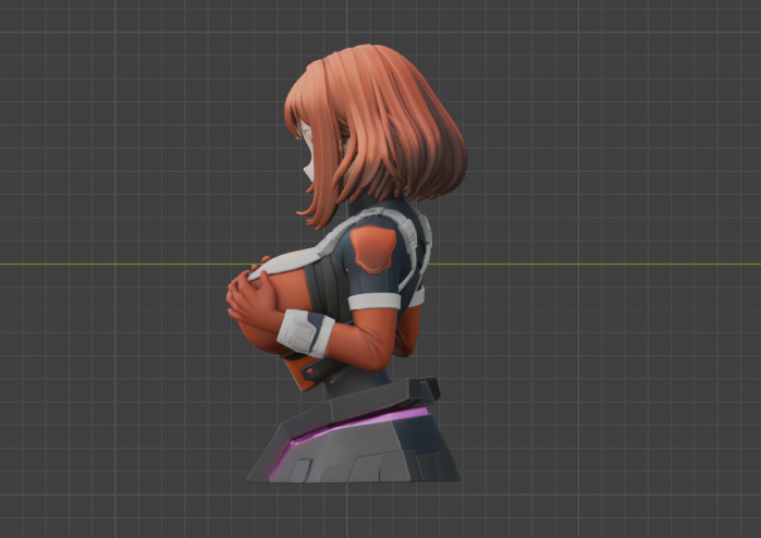 Uraraka Bust(75mm to 500mm) - Unassembled/Unpainted/3D Print