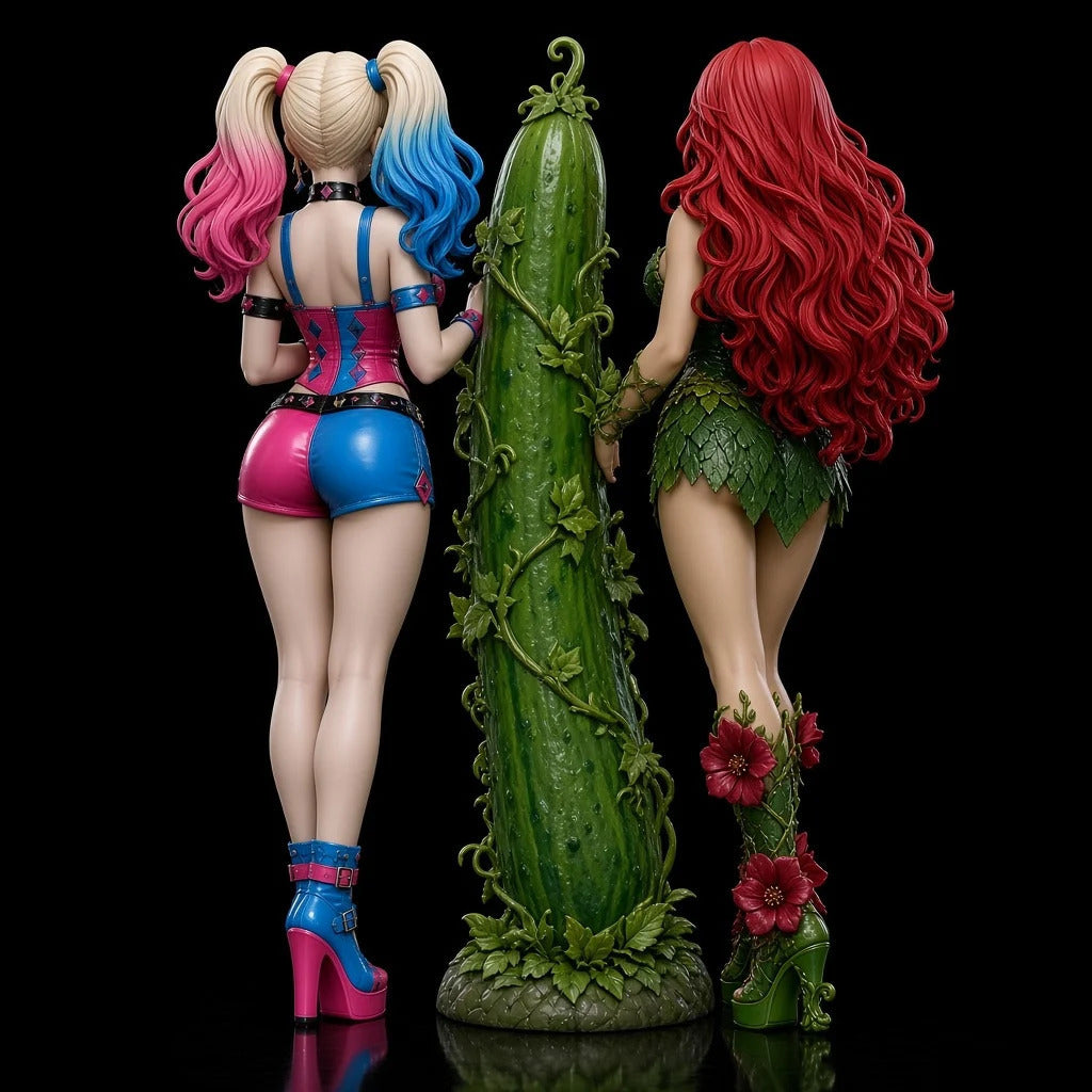 Harley Quinn & Poison Ivy Sculpture(75mm to 500mm) - Unassembled/Unpainted/3D Print