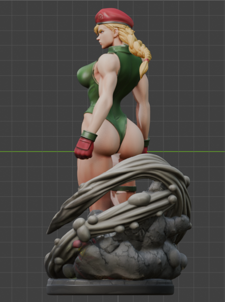 Cammy Battle Queen Bust (75mm to 500mm) - Unassembled/Unpainted/3D Print