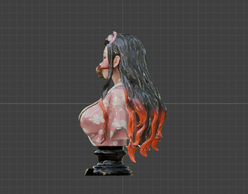Buste de Nezuko Kamado (75 mm à 500 mm) - Non assemblé/Non peint/Impression 3D