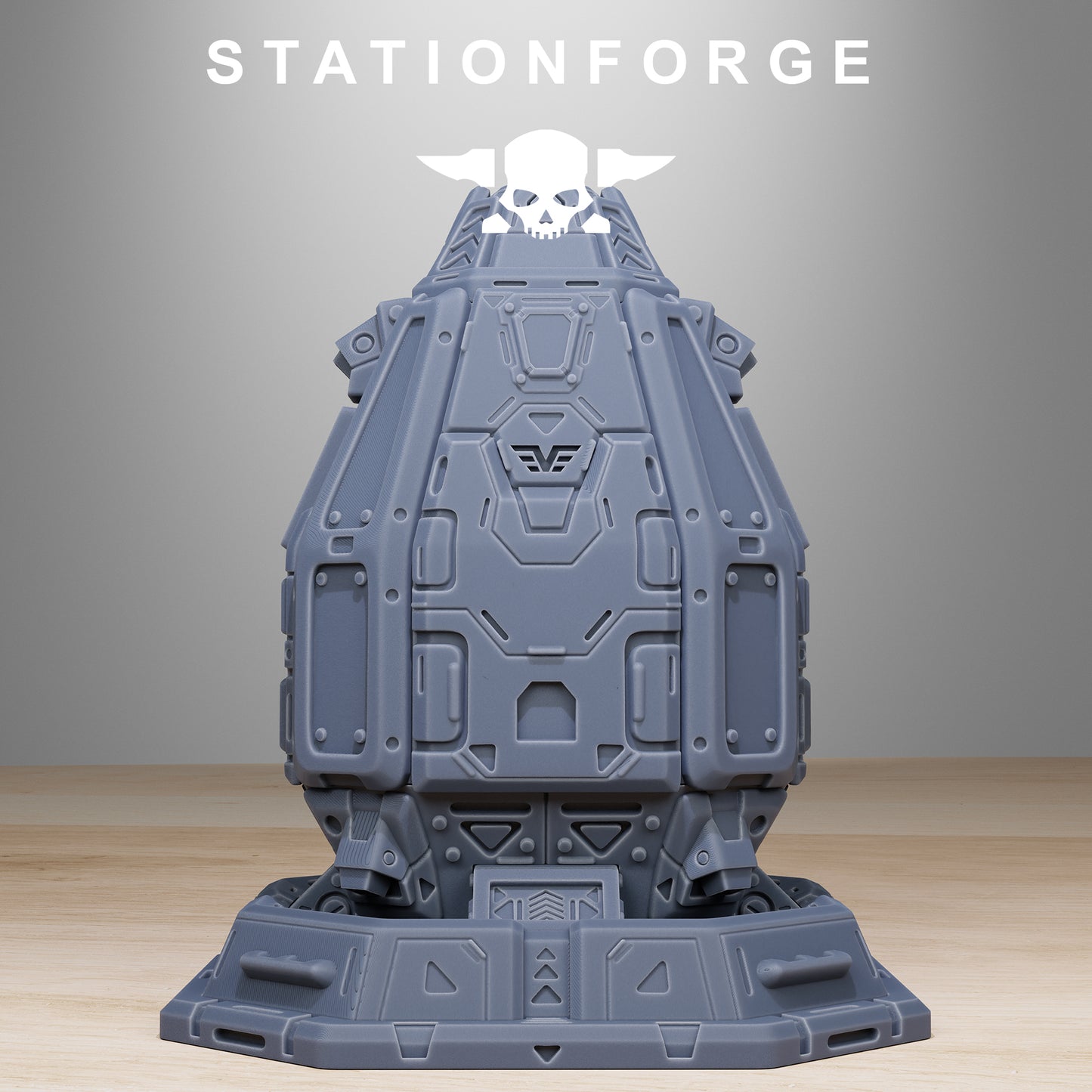 Vaskar Drop Pod V1 - by Station Forge - Tabletop RPG Miniature - Roleplaying 3D Printed Fantasy Mini