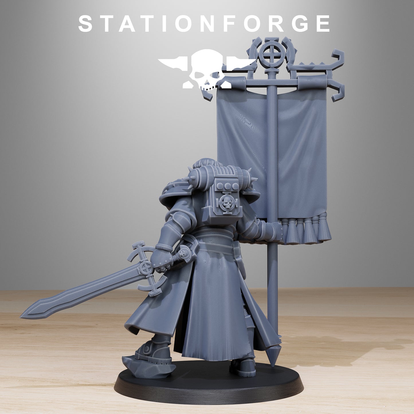 Vodalites Flag Bearer - TTRPG - Wargaming - Sci-Fi - Grimdark