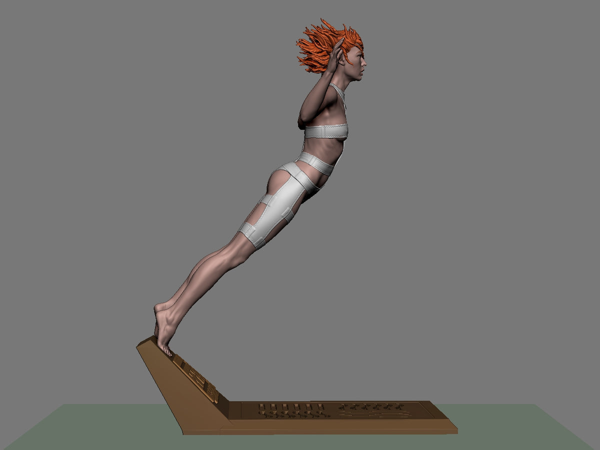 Leeloo Sculpture (75mm to 500mm) - Unassembled/Unpainted/3D Print