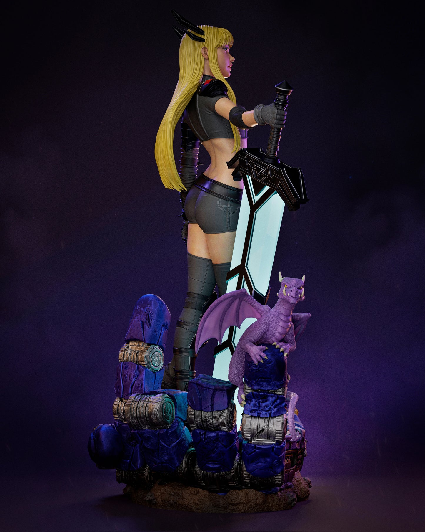 Magik New Mutants Sculpture (75mm to 500mm) - Unassembled/Unpainted/3D Print