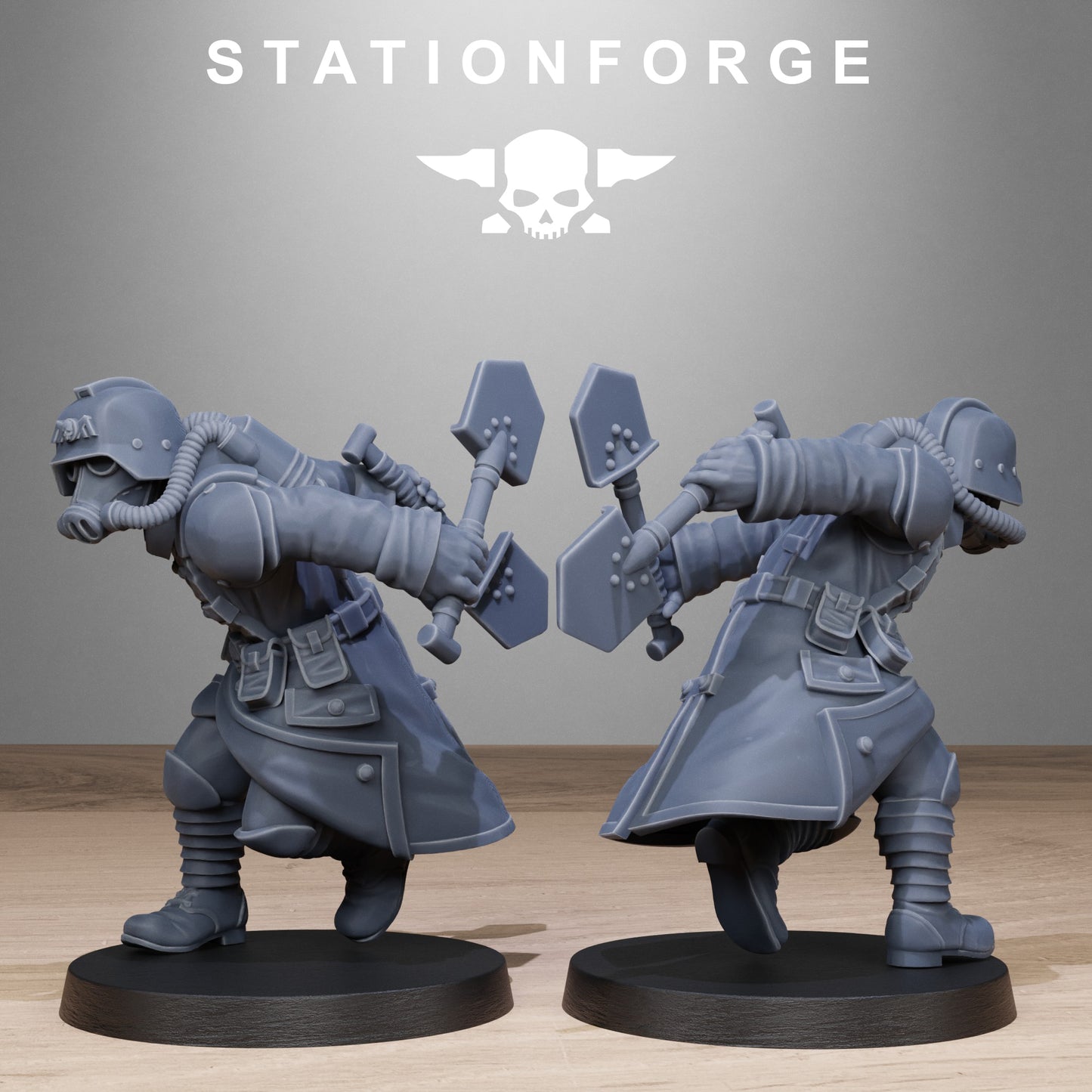 GrimGuard Shovel Fighter (x10) - TTRPG - Wargaming - Grimdark