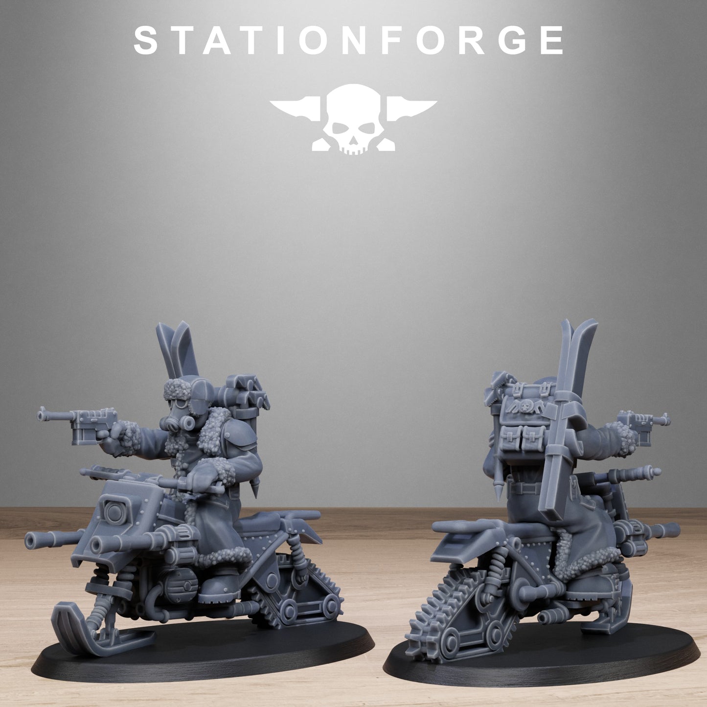 GrimGuard FrostWatch Snowbikers (x10) - by Station Forge - TTRPG - Wargaming - Grimdark