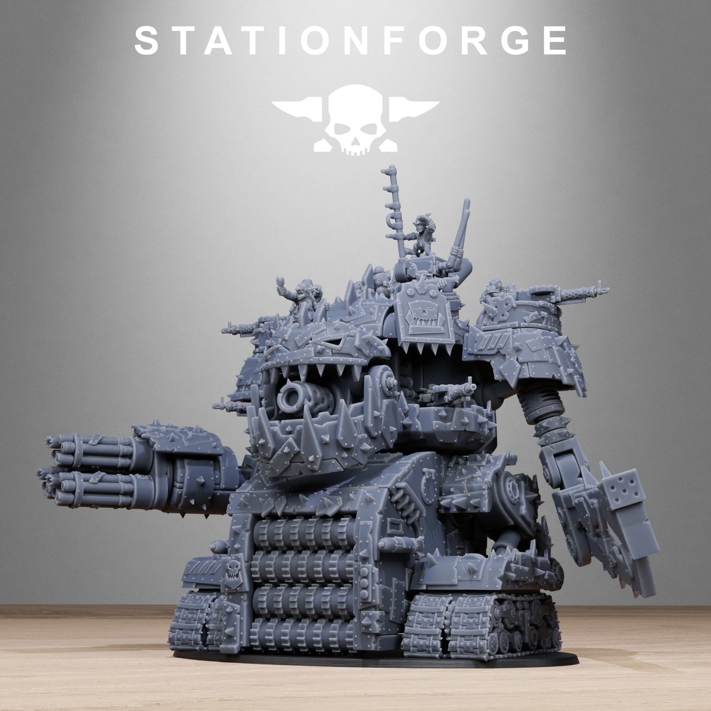 Orkaz Gognauts - Warmachine - TTRPG - Wargaming - Grimdark  - by Station Forge - Tabletop RPG Miniature - Roleplaying 3D Printed Fantasy Mini