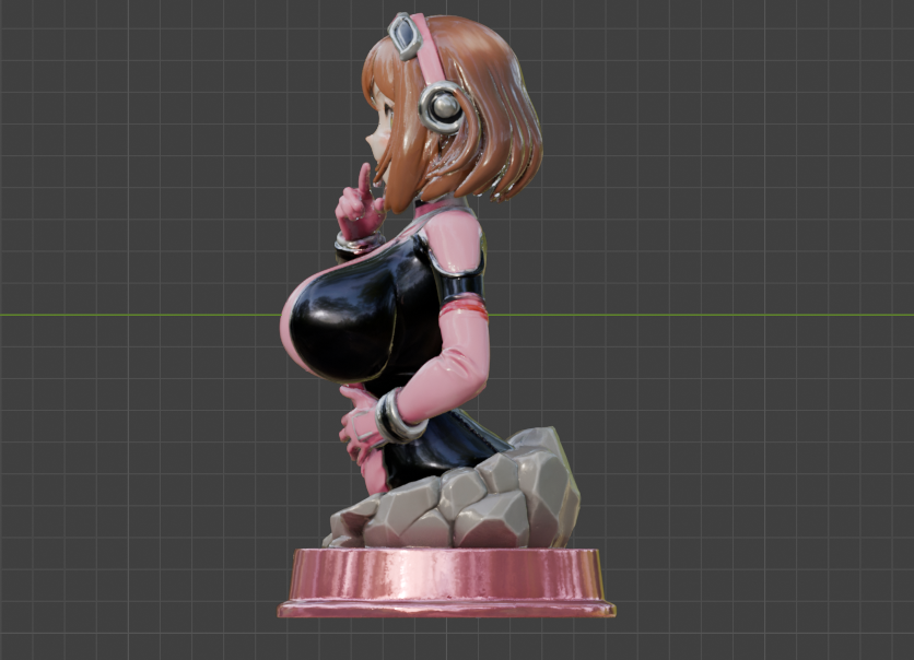 Yuichiro Uraraka Bust (75mm to 500mm) - Unassembled/Unpainted/3D Print