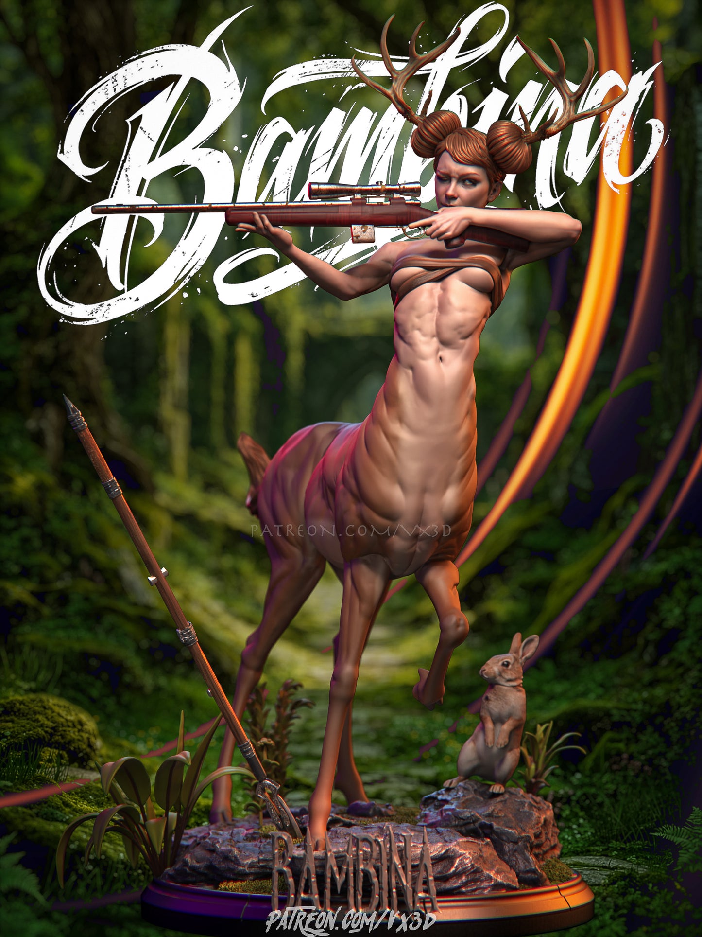 Bambina Sculpture (75mm to 500mm) - Unassembled/Unpainted/3D Print
