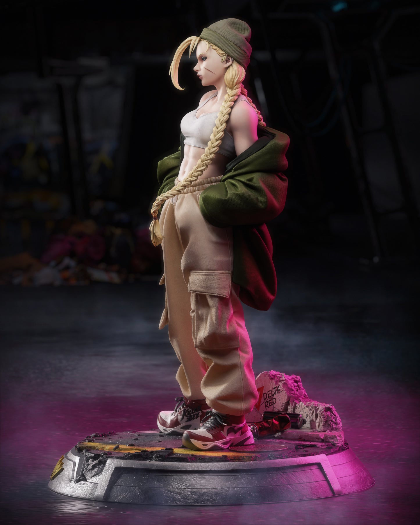 Street Wear Cammy Sculpture (75mm to 500mm) - Unassembled/Unpainted/3D Print