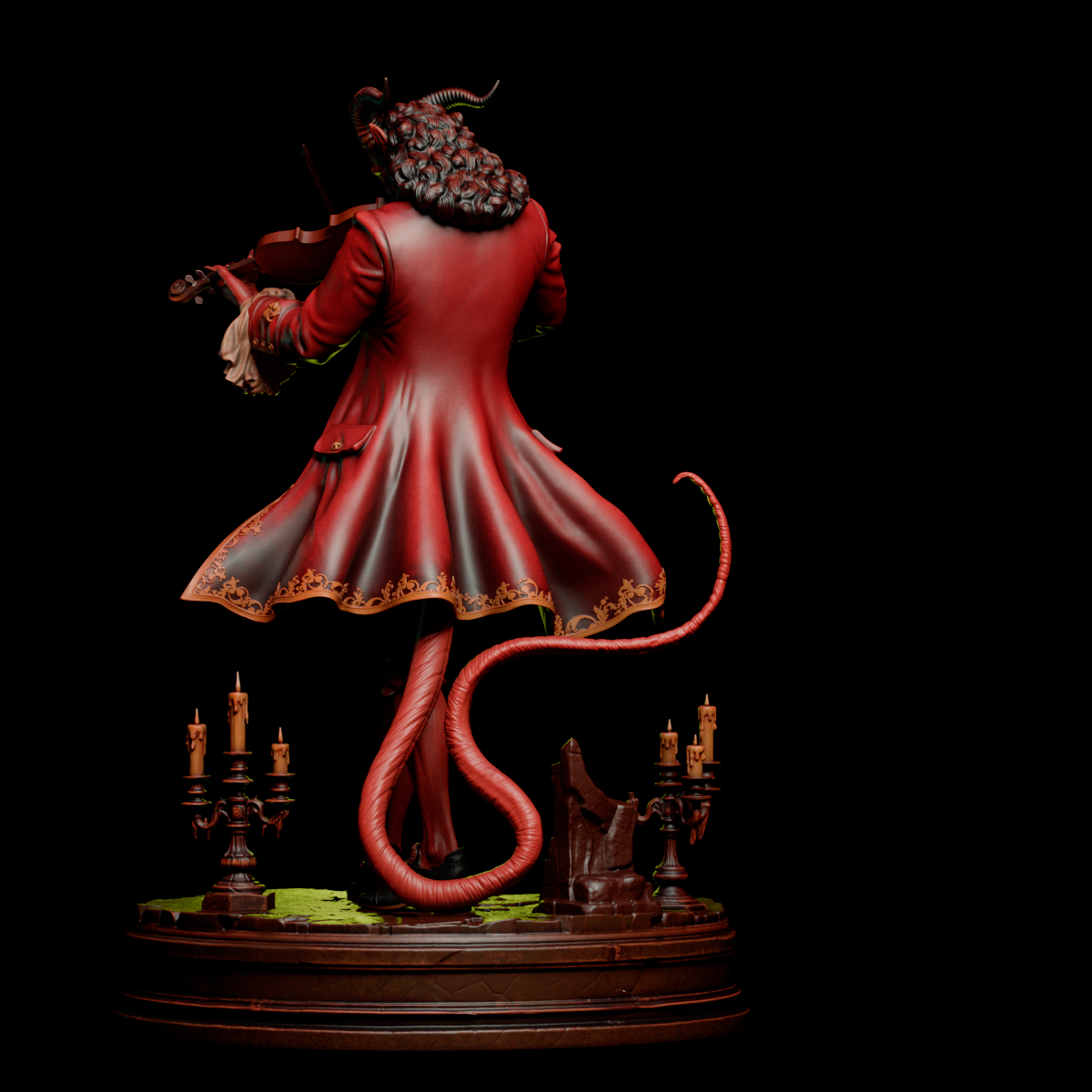 Paganini Sculpture (75mm to 500mm) - Unassembled/Unpainted/3D Print