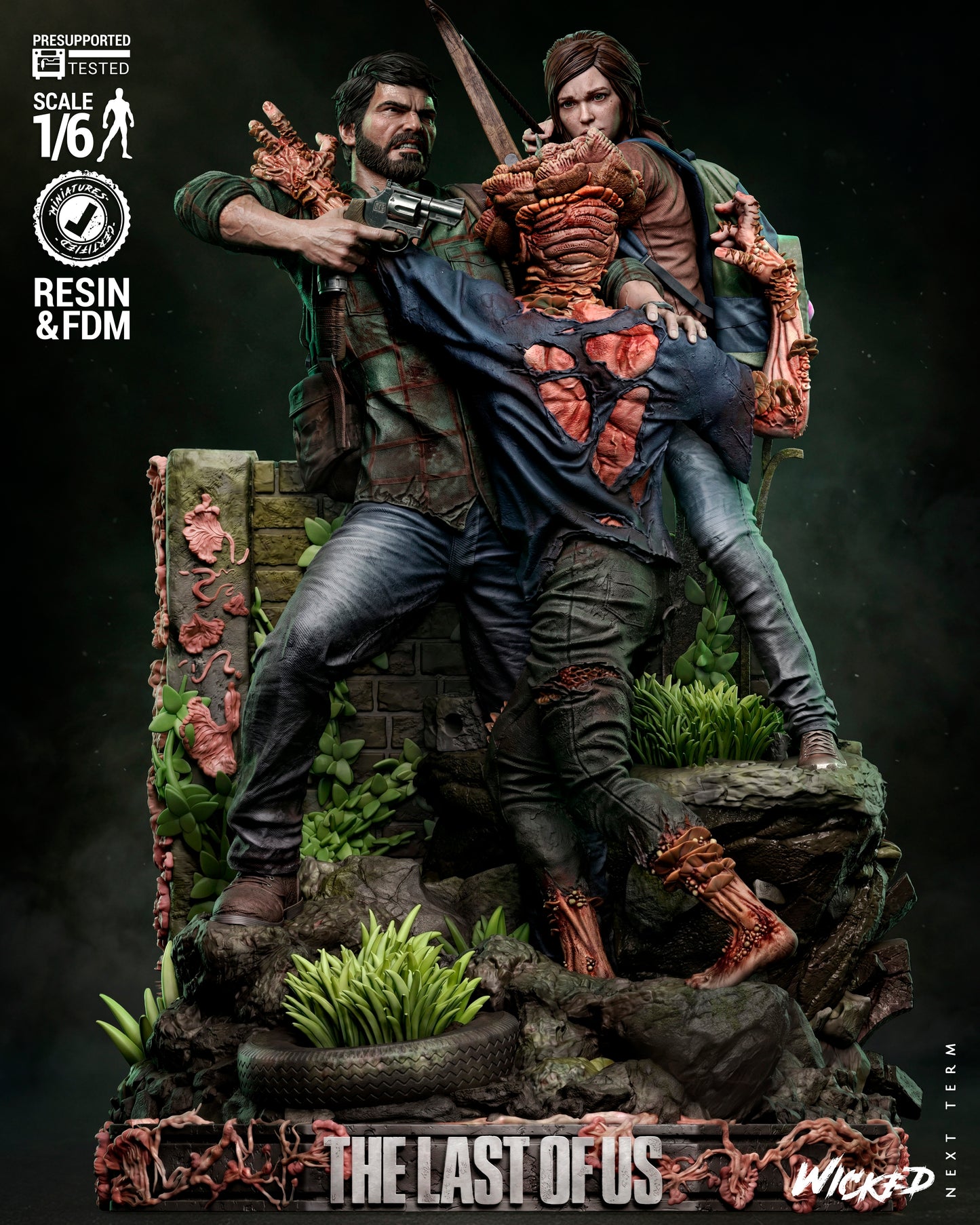 Last of Us Diorama (75mm to 500mm) - Unassembled/Unpainted/3D Print