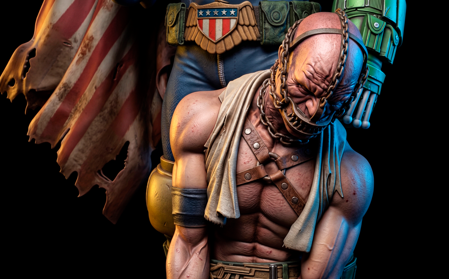 JUDGE DREDD Sculpture (75mm - 500mm) Unassembled - Unpainted - 3D Print