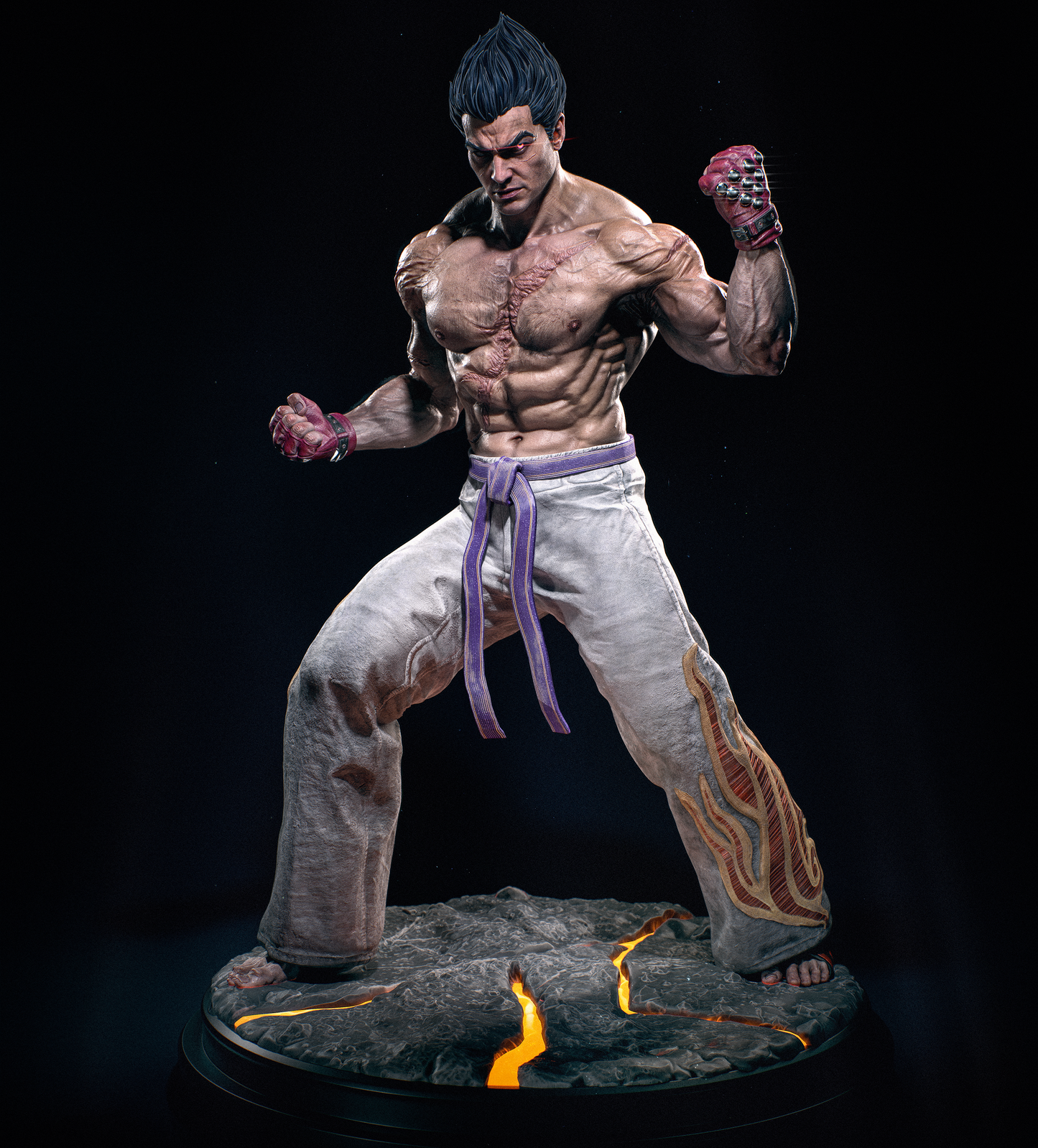 Kazuya-Tekken Sculpture (75mm to 500mm) - Unassembled/Unpainted/3D Print