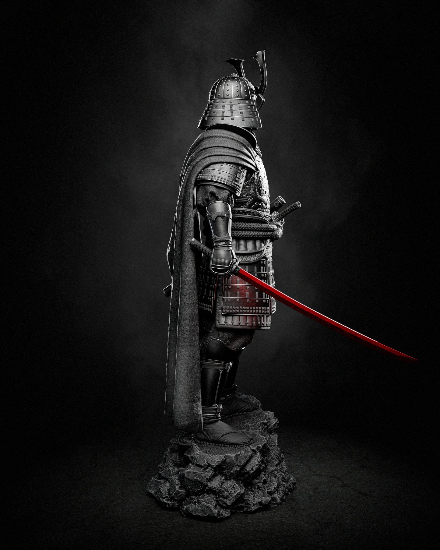 Darth Vader Samurai Sculpture (75mm to 500mm) - Unassembled/Unpainted/3D Print