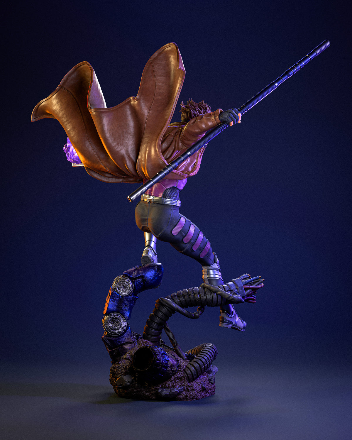 Gambit Sculpture (75mm to 500mm) - Unassembled/Unpainted/3D Print