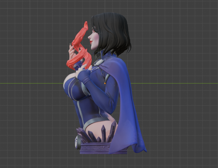 Raven Bust (75mm to 500mm) - Unassembled/Unpainted/3D Print