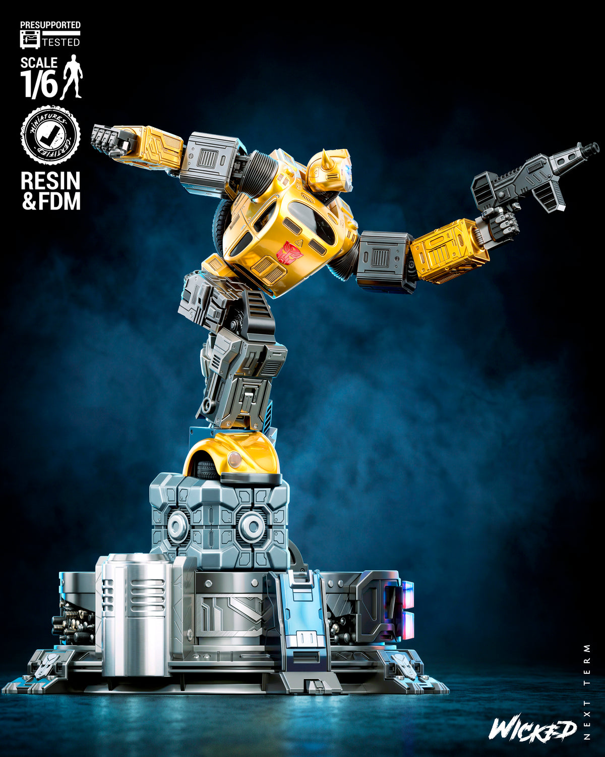 Bumblebee Sculpture (75mm to 500mm) - Unassembled/Unpainted/3D Print