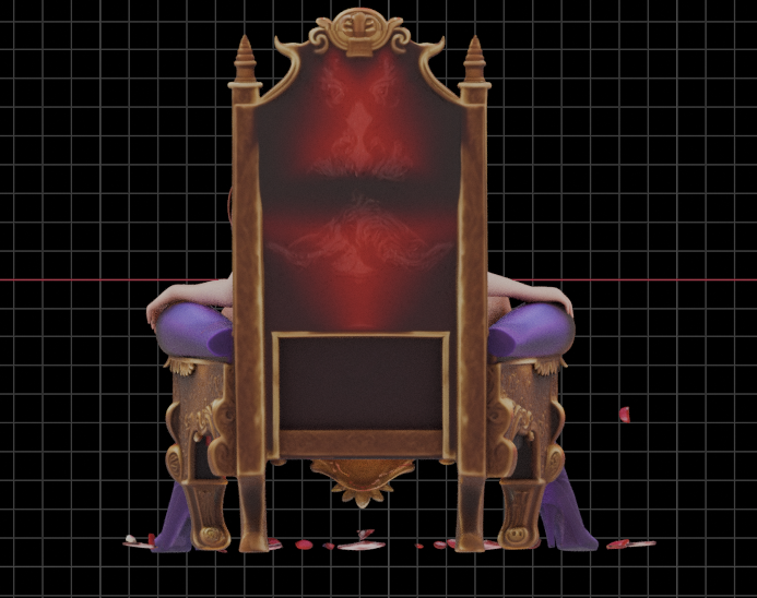 Daphne on Throne Sculpture (75mm to 500mm) - Unassembled/Unpainted/3D Print