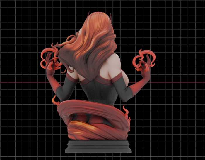 Scarlet Witch Bust(75mm to 500mm) - Unassembled/Unpainted/3D Print