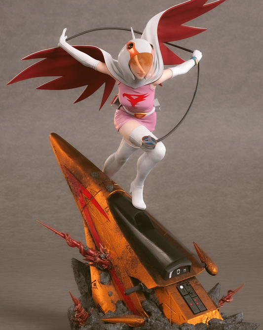 Jun the Swan Sculpture (75mm to 500mm) - Unassembled/Unpainted/3D Print