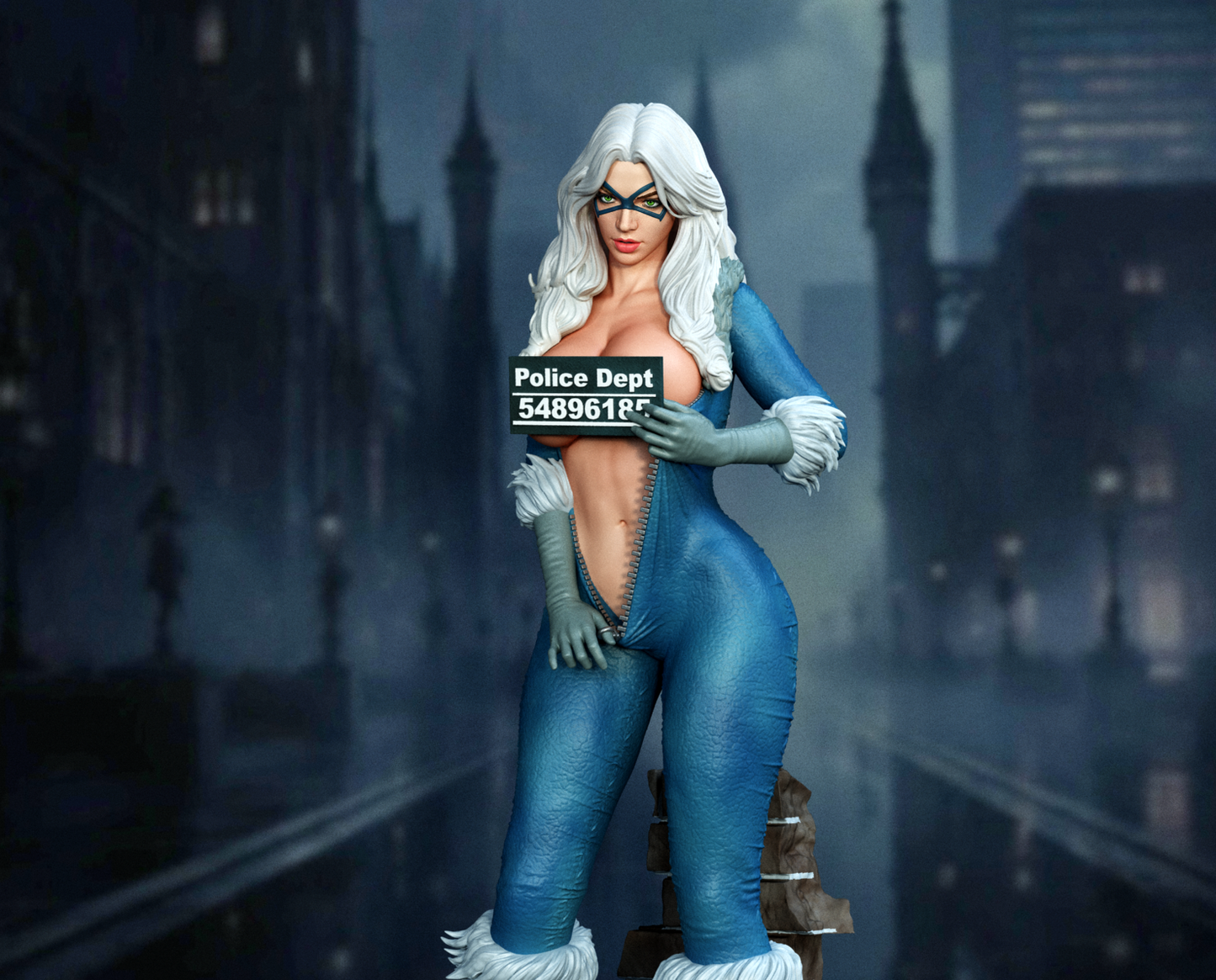 Black Cat Sculpture (75mm to 500mm) - Unassembled/Unpainted/3D Print
