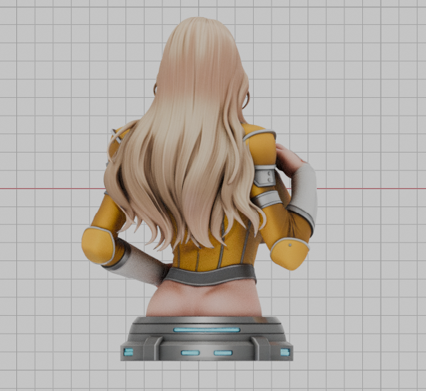 Yellow Power Ranger Bust (75mm to 500mm) - Unassembled/Unpainted/3D Print