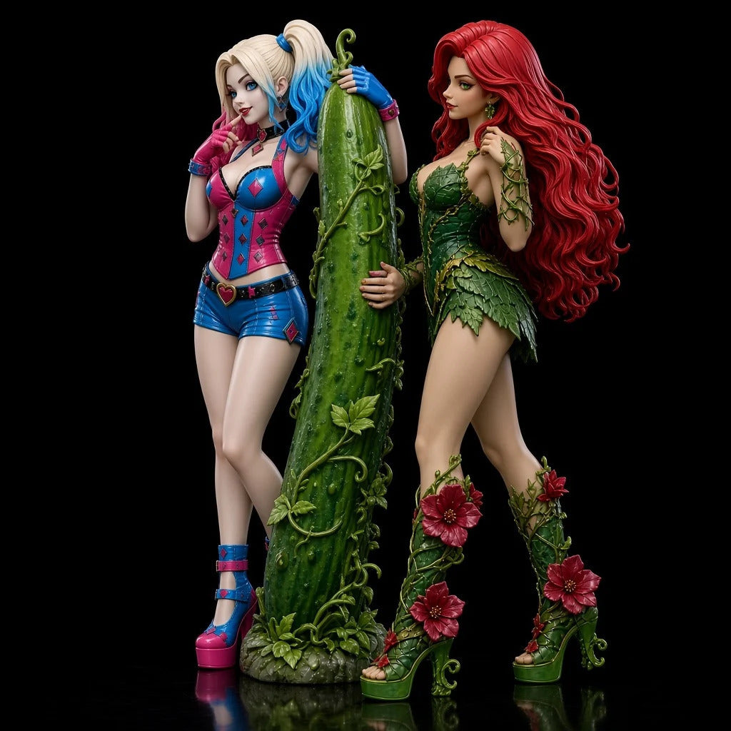 Harley Quinn & Poison Ivy Sculpture(75mm to 500mm) - Unassembled/Unpainted/3D Print