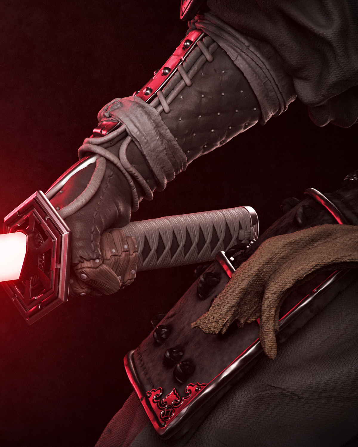 Anakin Skywalker Ronin Sculpture (75mm to 500mm) - Unassembled/Unpainted/3D Print