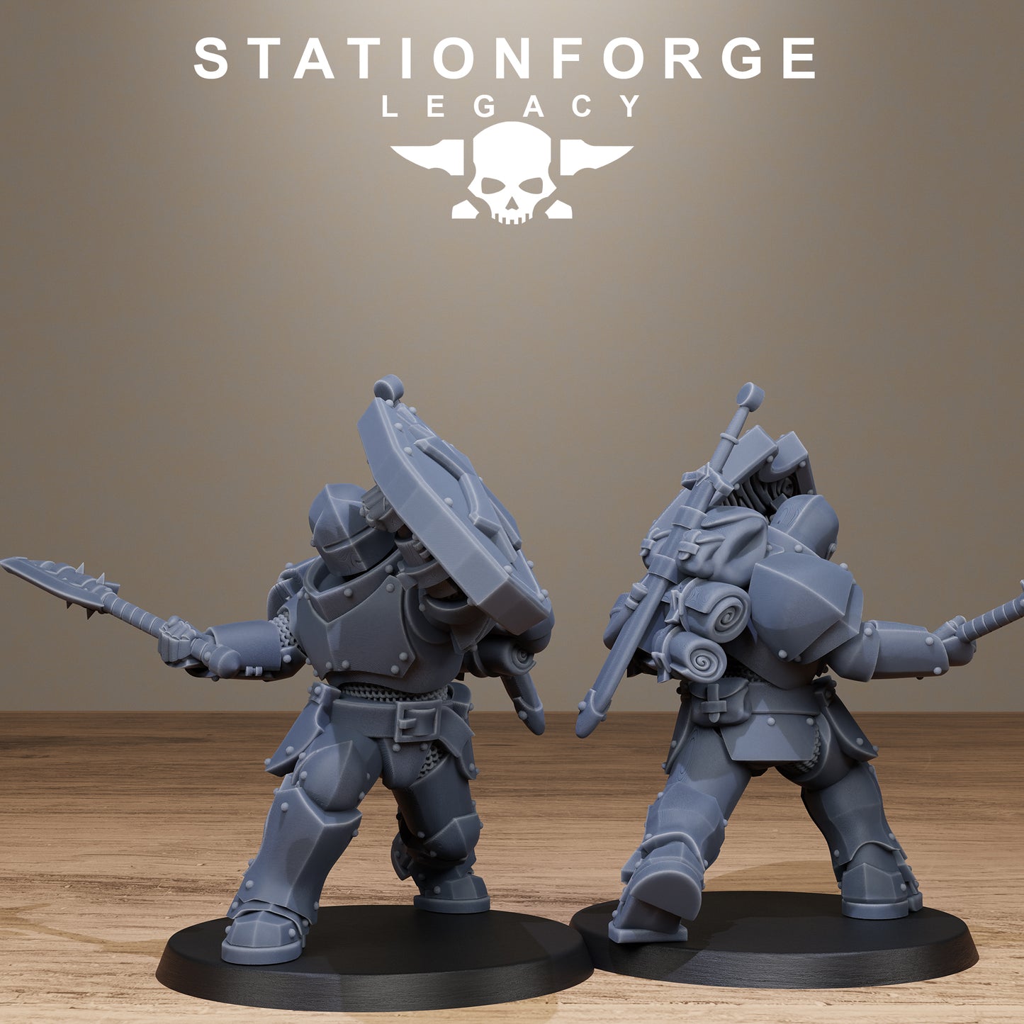 Solaris Infantry-Dungeons and Dragons-Compatible with Warhammer - by Station Forge - Tabletop RPG Miniature - Roleplaying 3D Printed Fantasy Mini