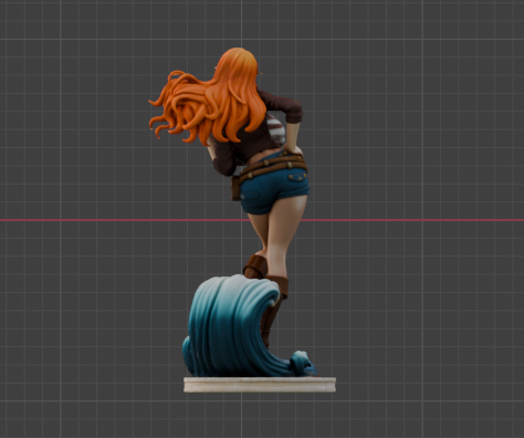 Nami Sculpture (75mm to 500mm) - Unassembled/Unpainted/3D Print