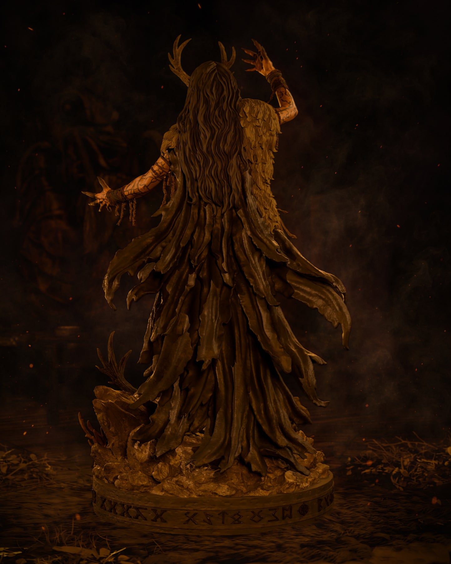 The Norse Witch Sculpture (75mm to 500mm) - Unassembled/Unpainted/3D Print